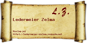 Ledermeier Zelma névjegykártya
